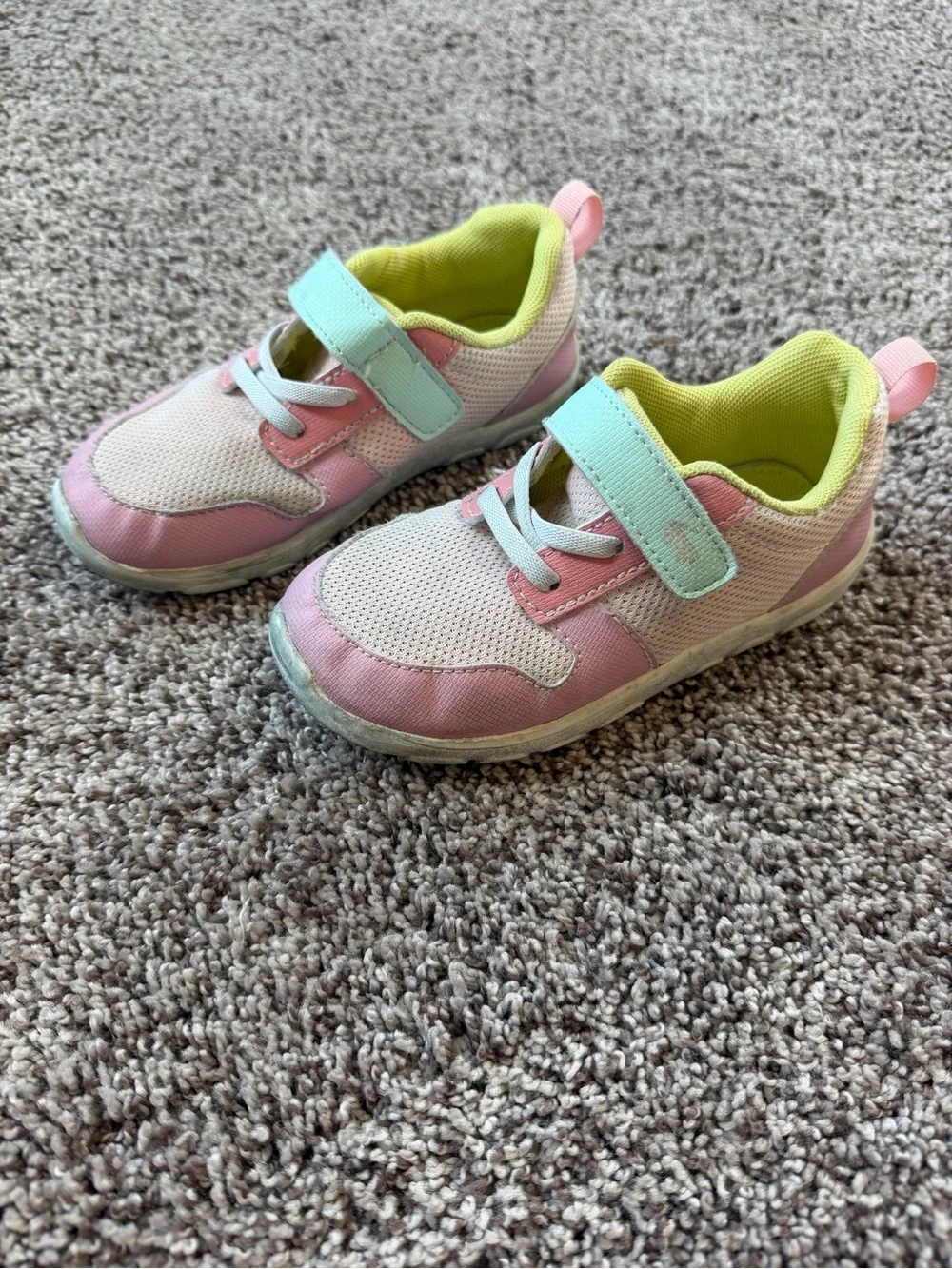 See Kai Run Pink and Mint Velcro Sneakers for Kids